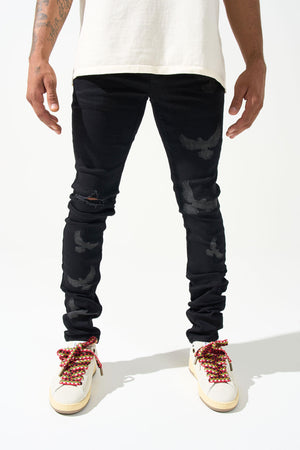 SERENEDE PC Peace Black Jeans  Designers Closet