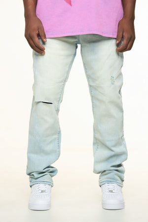 PHEELINGS PH-SS24-102 Horizon Straight Denim (LIGHT BLUE SAND WASH) BLUSNDWS / 28 Designers Closet