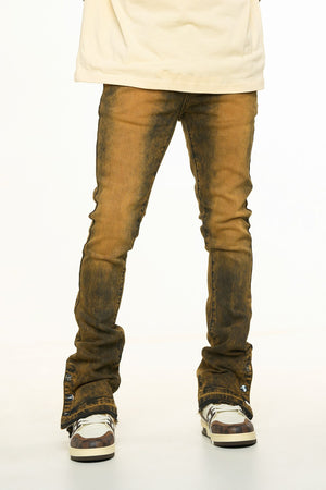 PHEELINGS PH-SS24-57 Emotionally Drive Flare Stack (BROWN VINTAGE WASH) BROWNVIN / 28 Designers Closet