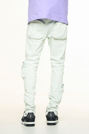 PHEELINGS PH-SS24-89 Lucid Dreams Cargo Skinny Deni (FADED LIGHT BLUE)  Designers Closet