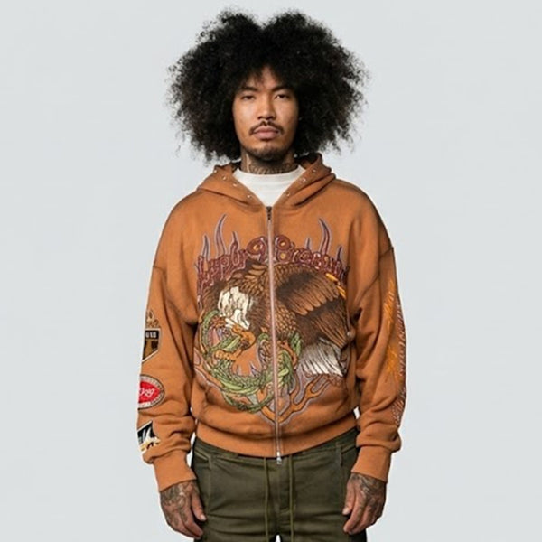 PARADISE LOST PL00789 NO PRESSURE NO GLORY HOODIE AMBER S / AMBER Designers Closet