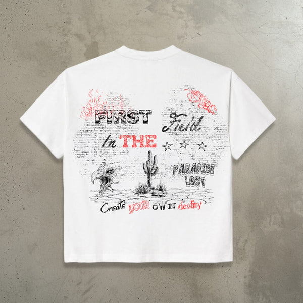 PARADISE LOST LOST SCRIPTS WHT / 2X Designers Closet