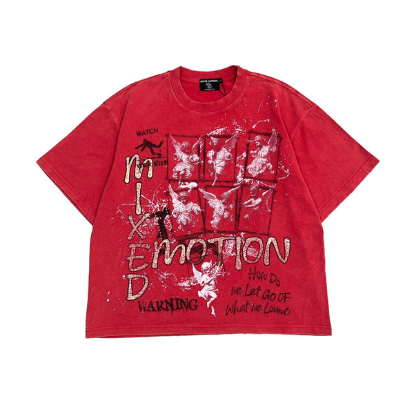 MIXED EMOTION CRIMSON TEE RED