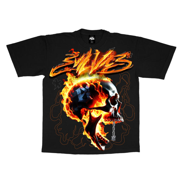 EVIL VICE S25-03 Thread Skull Tee Shirts