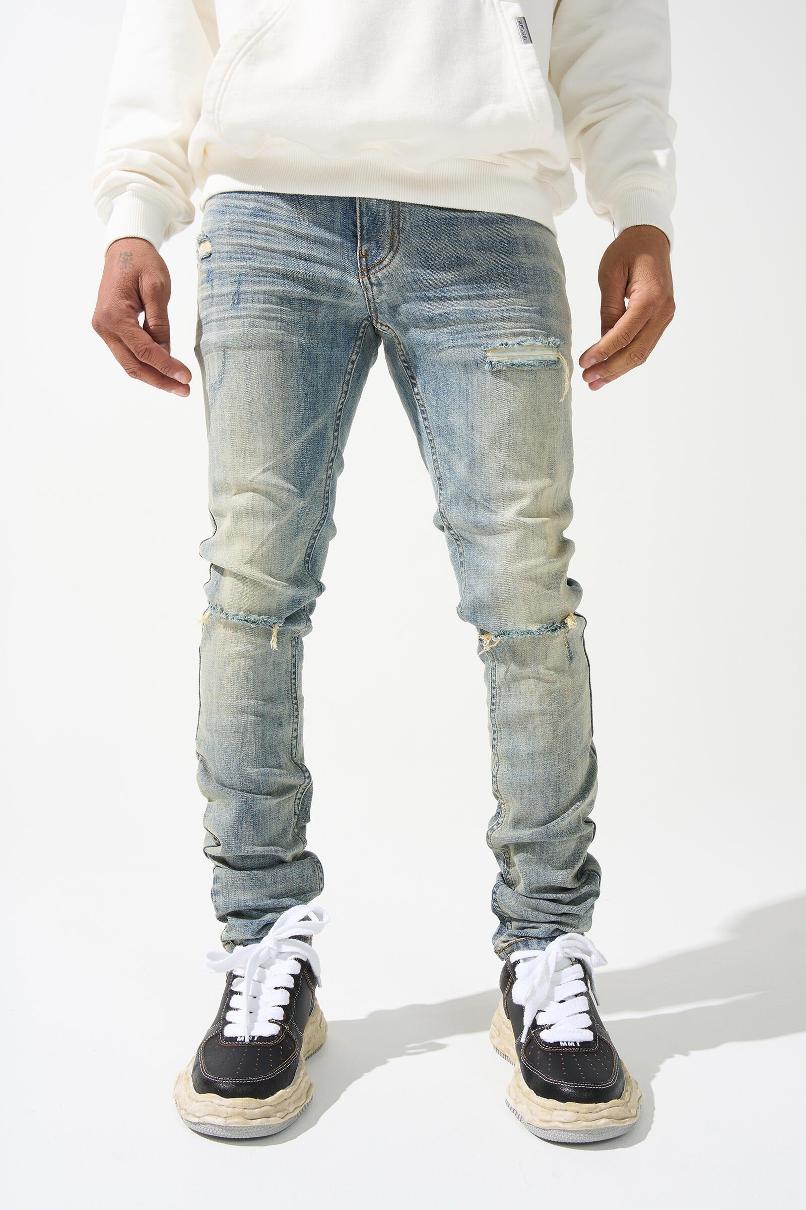 【THEAIRTOWN】 ace ping denim sk ♥2color Hit The Jackpot Mid Rise Skinny Jeans | Windsor