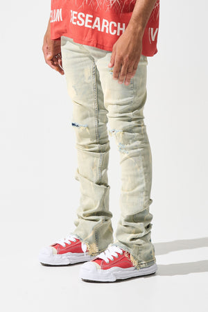 SERENEDE SU-2 Sulfur Stacked Jeans