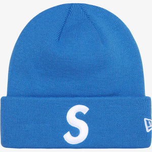 SUPREME FW24BN34 New Era "S" Logo Beanie BLUE / OS Designers Closet