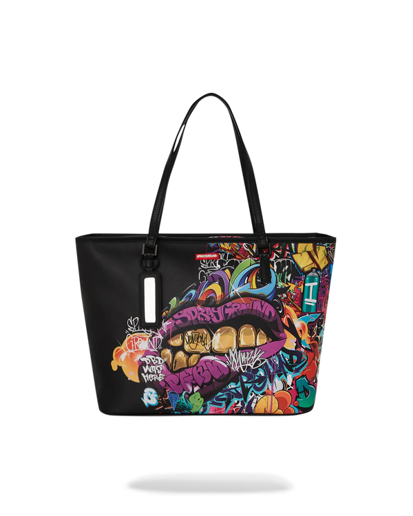 SPRAYGROUND 910T6832NSZ-HALF GRAF LIPS TOTE Designers Closet