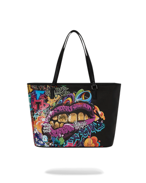 SPRAYGROUND 910T6832NSZ-HALF GRAF LIPS TOTE Designers Closet