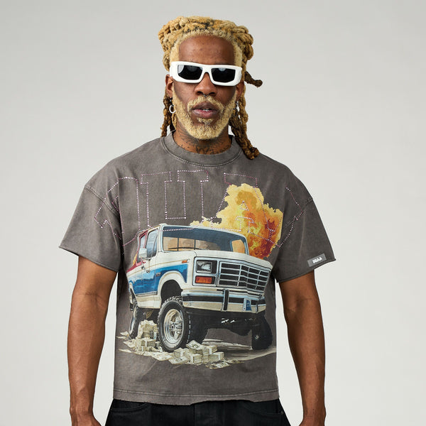 DUAA TRUCK PULL UP TEE GREY GREY / S Designers Closet