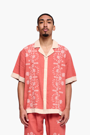 VALABASAS VLBS-VBD1-1010 Milan Button Down RED / S Designers Closet