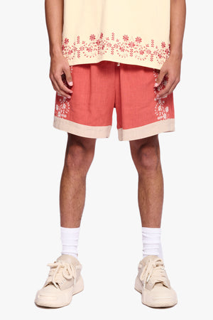 VALABASAS VLBS-VSH2-1008 Rome Shorts RED / S Designers Closet
