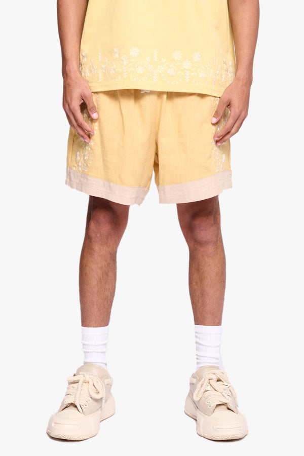 VALABASAS VLBS-VSH2-1008 Rome Shorts YEL / S Designers Closet