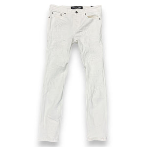 VALABASAS VLBS23101623-1 Tearaway White Skinny Jeans WHITE / 28 Designers Closet