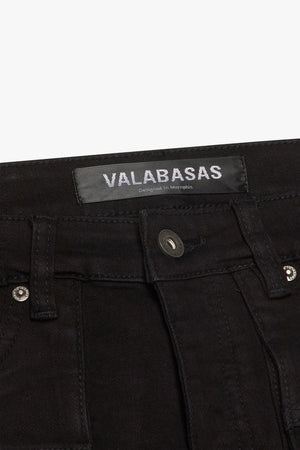 VALABASAS VLBS-VJ2-1002-1 General Black Washed Skinny Pants