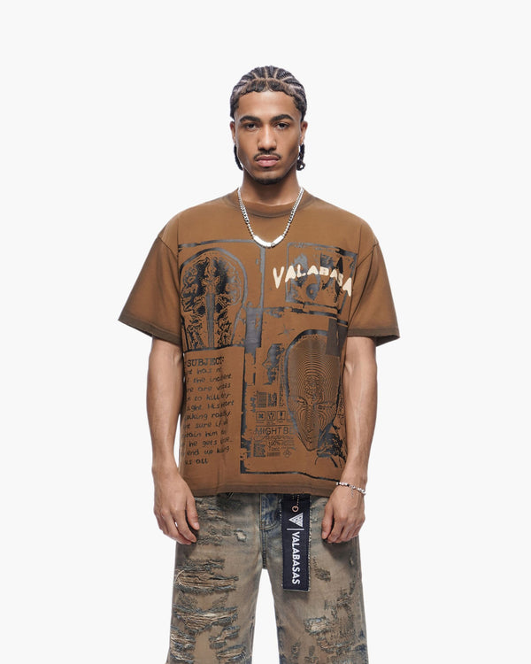 VALABASAS VLBS-VT1-1086 CYBER TEE BRW / S Designers Closet