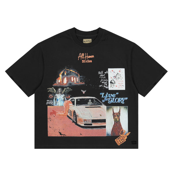 ALL HUMAN WHITEFERV2-S WHITE FERRARI V2 BLACK BLACK / S Designers Closet