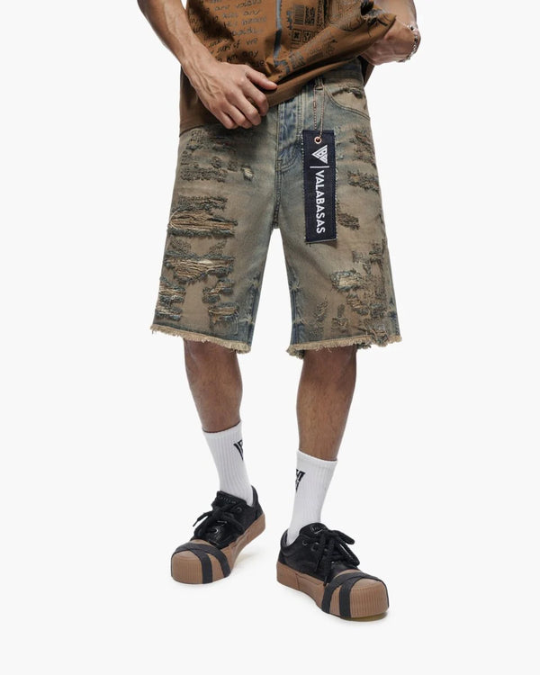 VALABASAS VLBS-VSH2-1034 CLIPPED DENIM Shorts