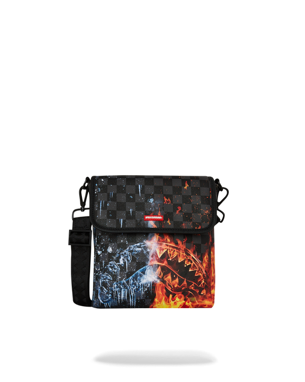 SPRAYGROUND 910B7938NSZ-1 FIRE & ICE SHARK MESSENGER SLI