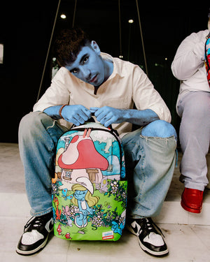SPRAYGROUND 910B7657NSZ-1 SMURFS IN THE GARDEN Backpack