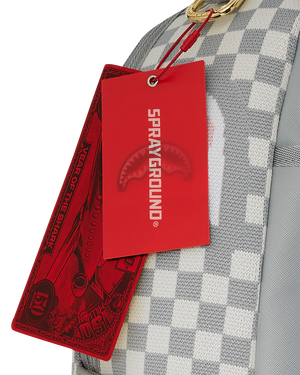 SPRAYGROUND 910B7662NSZ-1 KNIT SHARKS IN PARIS IN CREAM DLX Backpack Designers Closet