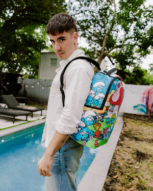 SPRAYGROUND 910B7657NSZ-1 SMURFS IN THE GARDEN Backpack
