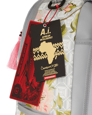 SPRAYGROUND 910B7721NSZ-1 A.I. AFRICAN INTELLIGENCE ELEGANT ENERGY BACKPACK - SANDFLOWER Collab Designers Closet