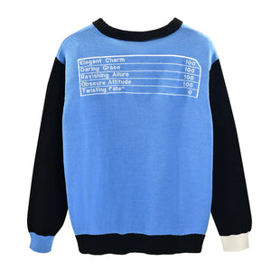 VERY RARE "BLU" [INTARSIA KNIT "Blu" [Intarsia]