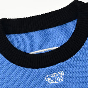 VERY RARE "BLU" [INTARSIA KNIT "Blu" [Intarsia] Designers Closet