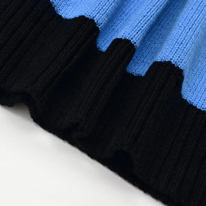 VERY RARE "BLU" [INTARSIA KNIT "Blu" [Intarsia]