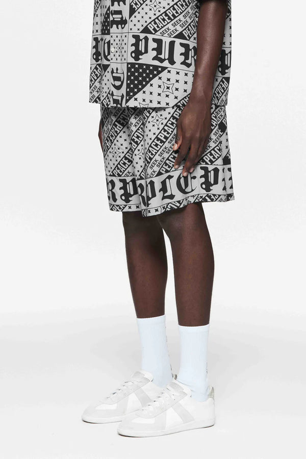ハーフ・ショートパンツ PURPLE BRAND All Around Shorts Gothic Camo P504-POGC125-MU Purple Brand P504 AOP PBBH224 Holographic Monogram All