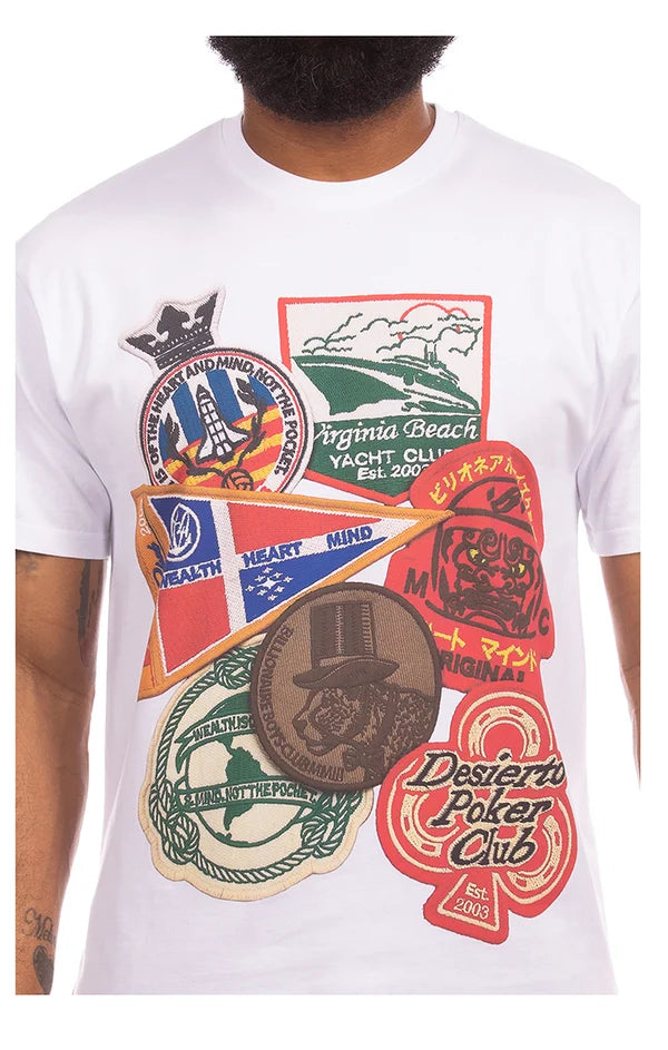 Billionaire Boys Club BB PATCHES SS TEE WHT / S Designers Closet
