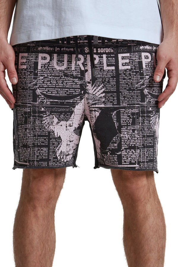 PURPLE BRAND P446-MFBG325 MWT Fleece Short Designers Closet