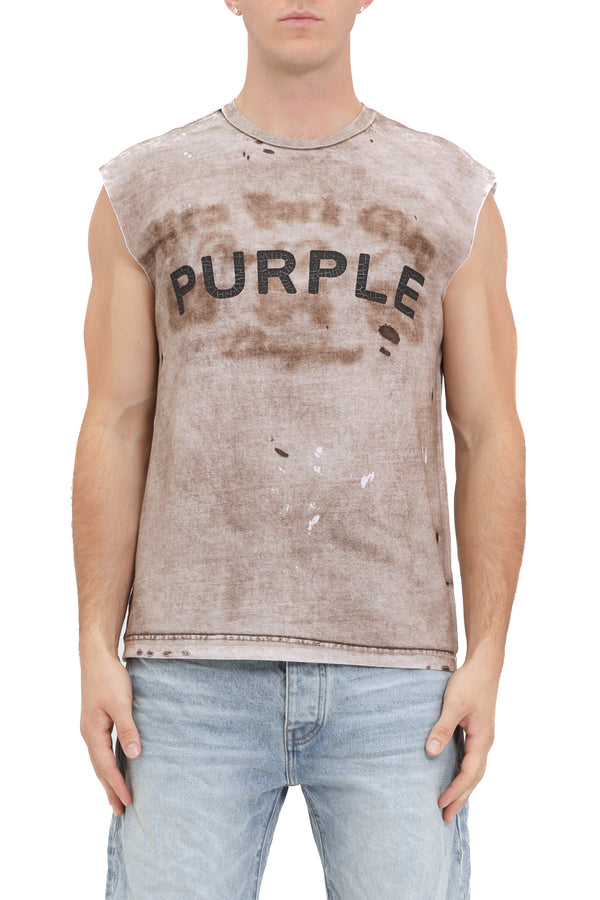 PURPLE BRAND P103-TIFW325 TEXTURED JERSEY Sleeveless Designers Closet
