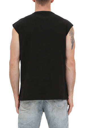 PURPLE BRAND P103-TBES325 TEXTURED JERSEY Sleeveless