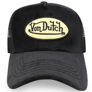VON DUTCH VDHT1001 Velvet Black Trucker Hat  Designers Closet