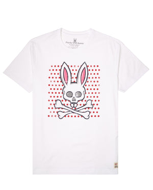Psycho Bunny B6U523G1PC Mens Graphic Tee WHITE / S Designers Closet