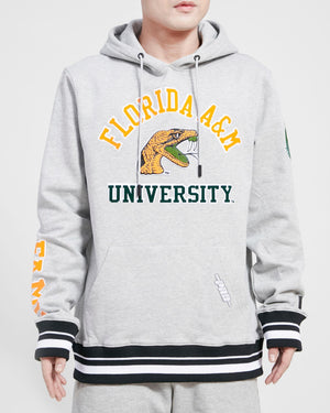 PRO STANDARD CFA570096 FAMU Classic Stacked Logo FLC Hoodie GRYBLK / S Designers Closet