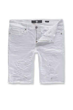 JORDAN CRAIG J3147S ORTLEY TWILL Shredded Shorts WHIT / 32 Designers Closet