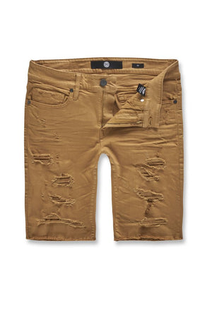 JORDAN CRAIG J3147S ORTLEY TWILL Shredded Shorts WHEAT / 32 Designers Closet