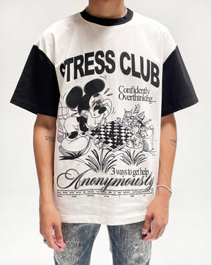 LIFTED ANCHORS LASP23-23 "STRESS CLUB" Ringer Tee  Designers Closet
