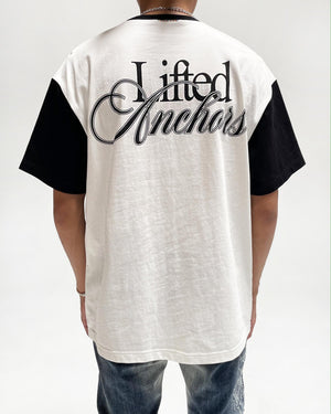 LIFTED ANCHORS LASP23-23 "STRESS CLUB" Ringer Tee  Designers Closet