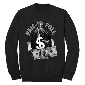 OUTRANK OR1879CF Paid In Full Crewneck Fleece  Designers Closet