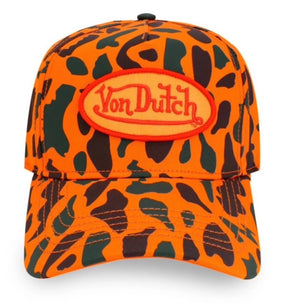 VON DUTCH VDHT242 Paris Hilton Camo Orange Trucker Hat  Designers Closet