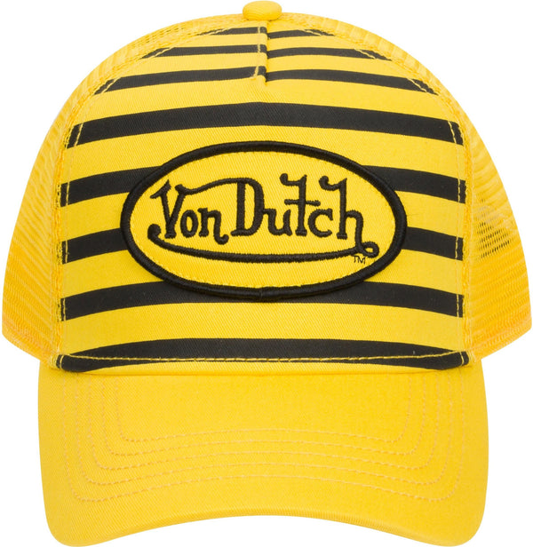 VON DUTCH VDHT6203 Bumble Bee Stripe Trucker Hat  Designers Closet