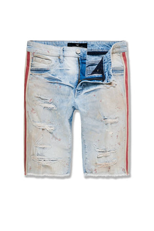 JORDAN CRAIG J3175S Summertime Striped and Painted Shorts DROSE / 32 Designers Closet