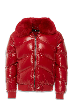 JORDAN CRAIG 91582 Solid Color Puffer Jacket RED / S Designers Closet