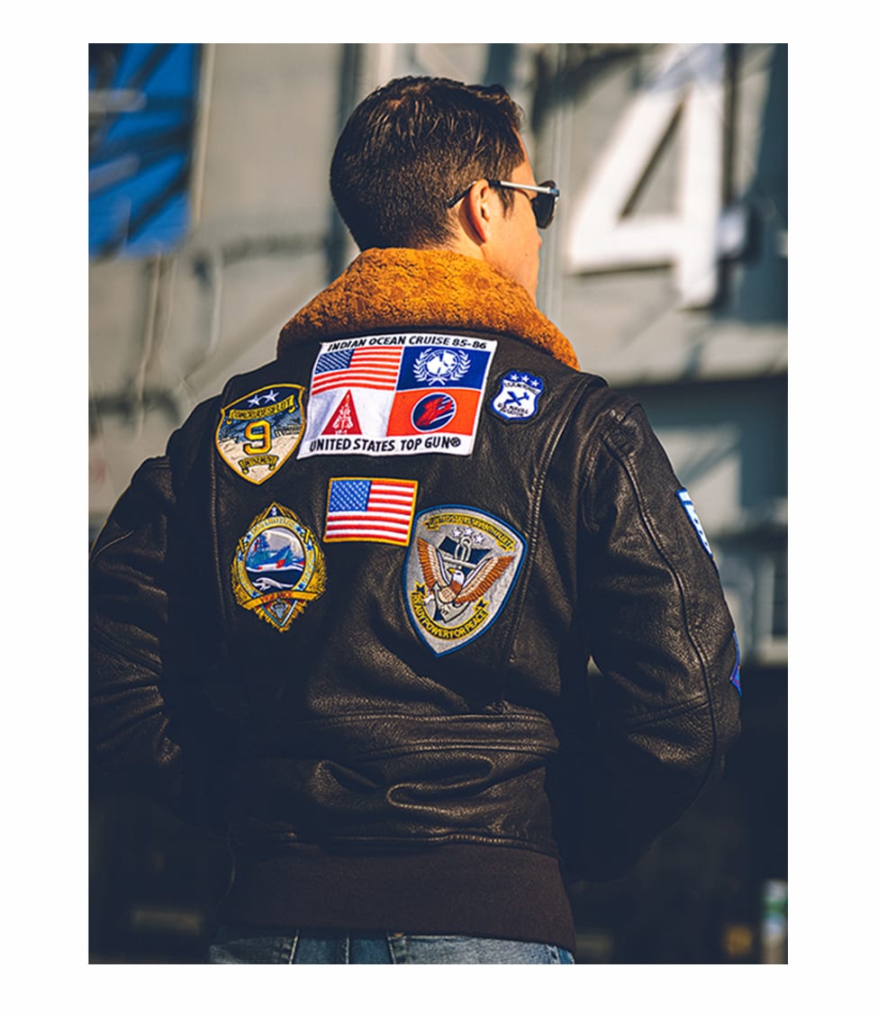 Top Gun Official Signature Series Jacket 2.0 TG2 Top Gun 2 (G-1 with Patches) Brown / S